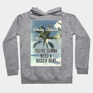 JAWS Amity Island Vintage Style Movie Poster You`re Gonna Need A Bigger Boat Hoodie